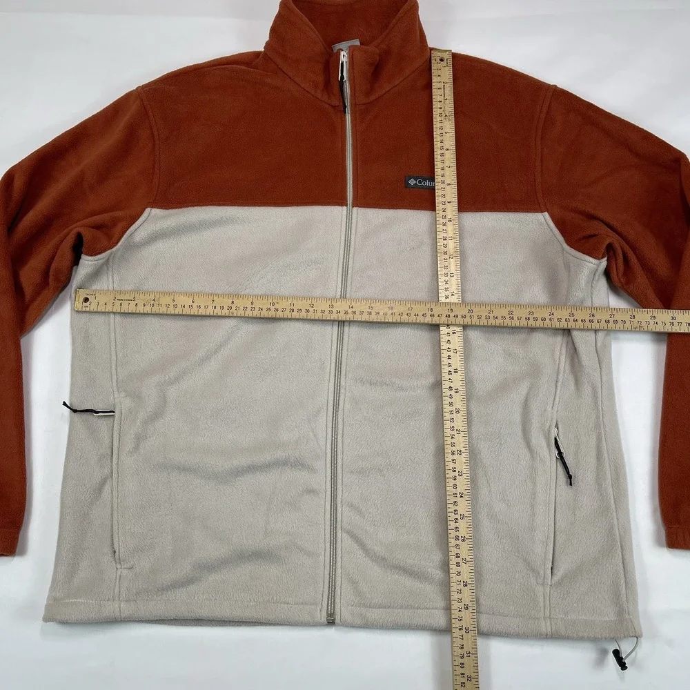 Columbia Full Zip Fleece Jacket Mens Size XXL  Zipped Pockets Adventure Outdoors - Picture 14 of 14
